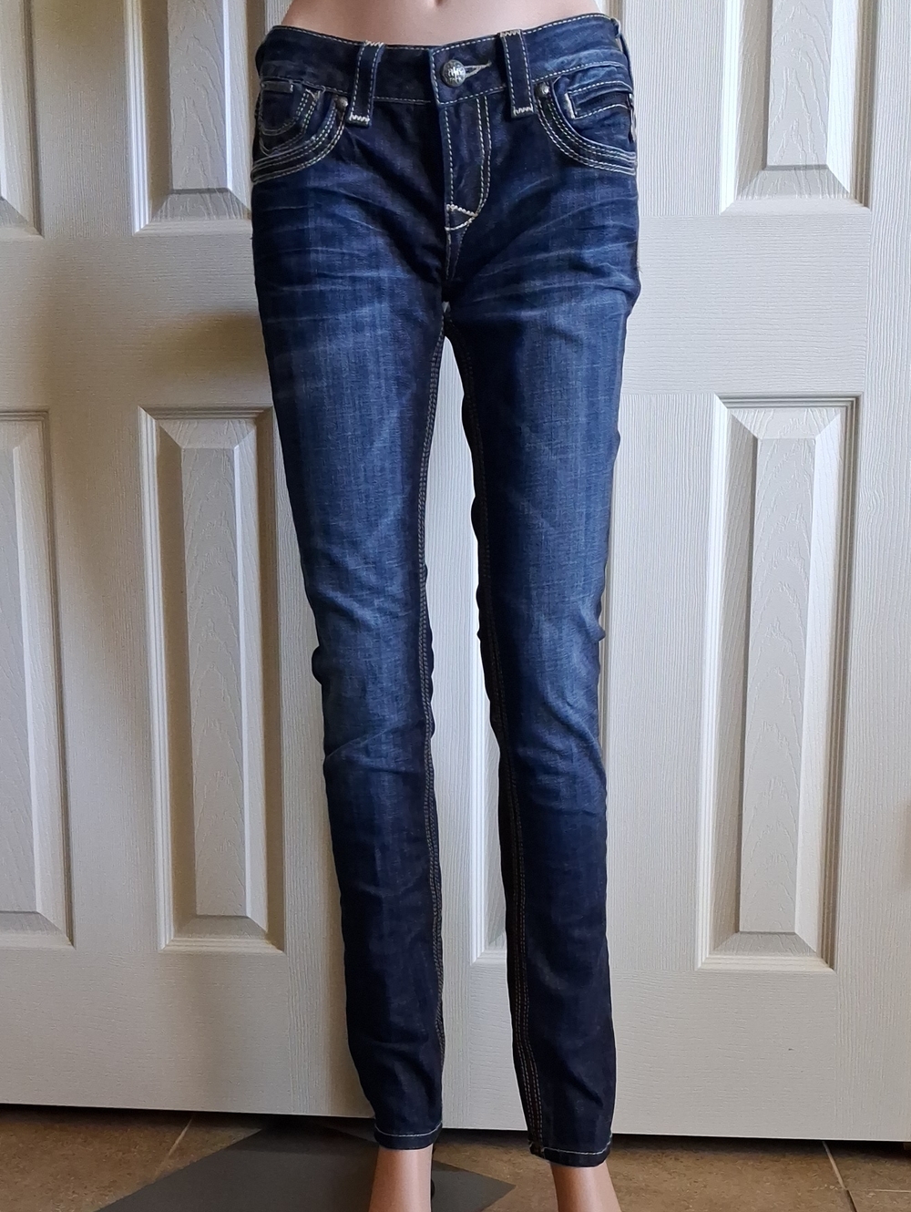 Express Dark Indigo Skinny Jeans for Women